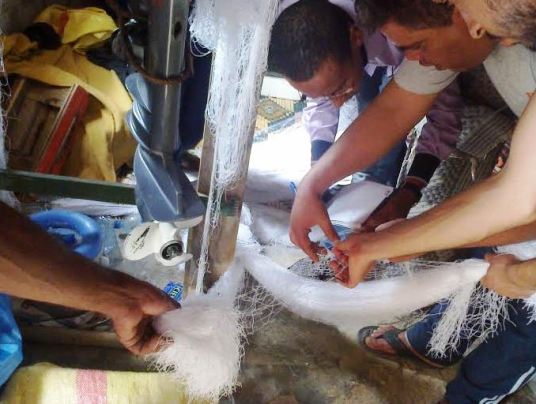 مصالح المراقبة البحرية بقرية الصيد الكراع/بوجدر، تنجح في ضبط شباك ممنوعة