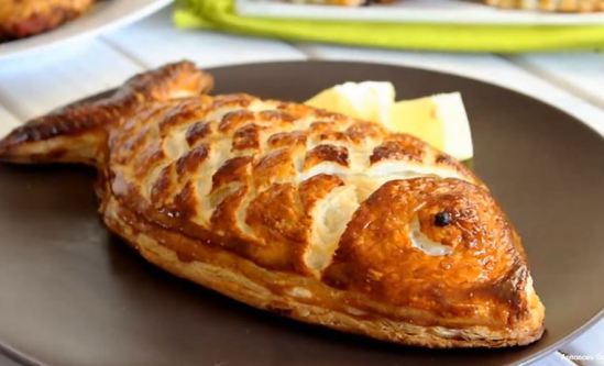 Feuilleté de poisson aux légumes / Fish Puff Pastry recipe / مورقة السمك و الخضر
