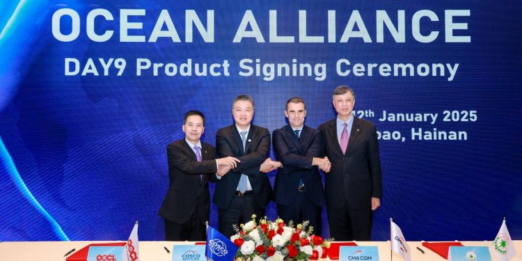 تحالف المحيط Ocean Alliance يستحوذ على سوق الشحن الدولي برسم عام 2025