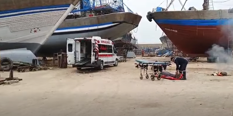 تمرين محاكاة مكافحة اندلاع الحرائق بالحوض الجاف لميناء آسفي لترسيخ ثقافة السلامة بالميناء  