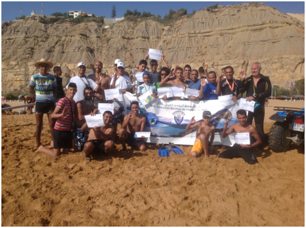 نادي الغوص بأسفي ينظم مسابقة في السباحة بمناسبة عيد العرش المجيد