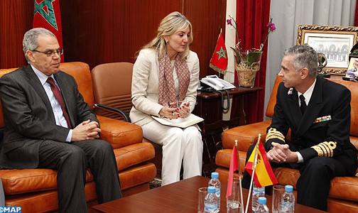 عبد اللطيف لوديي يستقبل رئيس أركان القوات البحرية الاسبانية