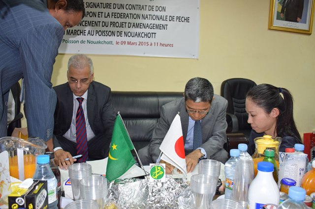 توقيع اتفاقية تمويل بين اتحادية الصيد وسفارة اليابان بنواكشوط
