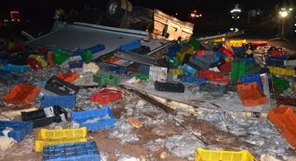 حادثة سير تفضح محاولة تهريب أطنان من الأخطبوط