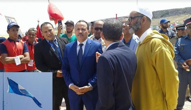 رفع اللواء الأزرق للمرة الخامسة بشاطئ البدوزة إقليم اسفي