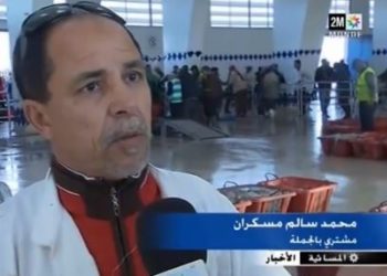 صيد الأخطبوط بالداخلة  بعد سوء الاحوال الجوية