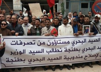 وقفة احتجاجية أمام مندوبية الصيد بطنجة