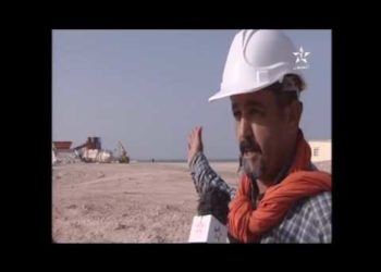 اشغال تهيئة ميناء لمهيريز جنوب الداخلة