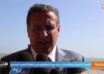 فيديو-أخنوش يطلع على عدد من المشاريع في قطاع الصيد البحري بالداخلة