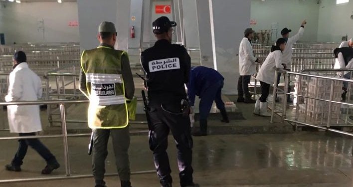 في مواجهة البلطجة،الأمن العمومي ينشر وحداته بسوق السمك للبيع بالجملة بالعيون.