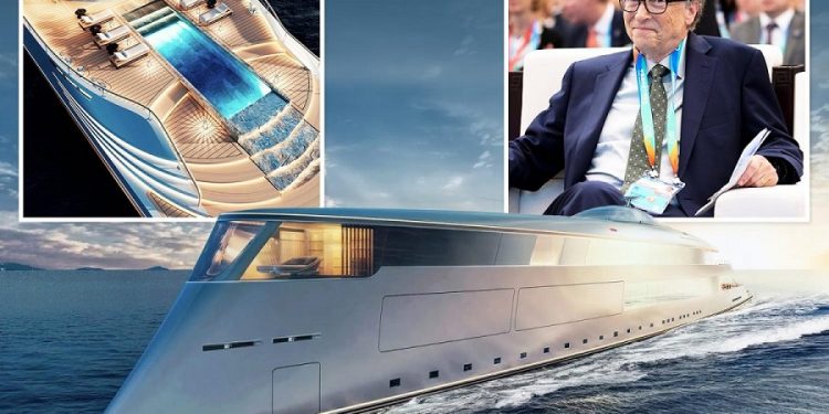 بيل جيتس يشتري يختًا ضخمًا يعمل بالهيدروجين  بقيمة 644 مليون دولار.