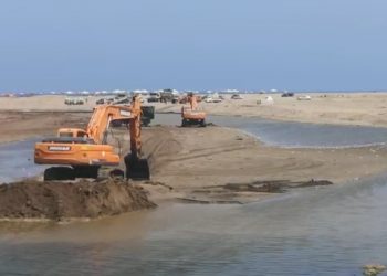 أشغال ضد القانون على مصب نهر ام الربيع