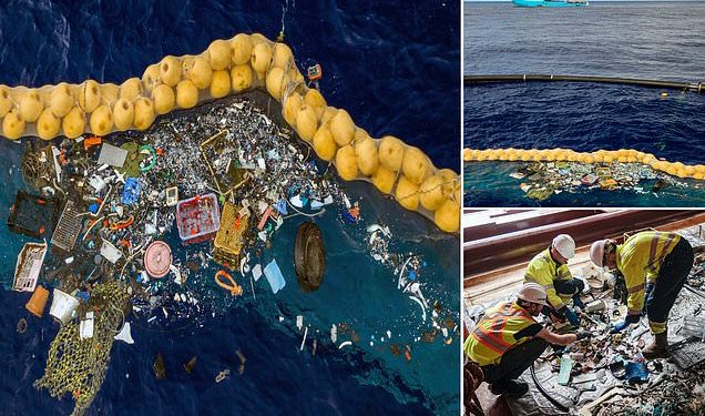 منظمة The Ocean Cleanup تستكمل لاستخراج النفايات البلاستيكية