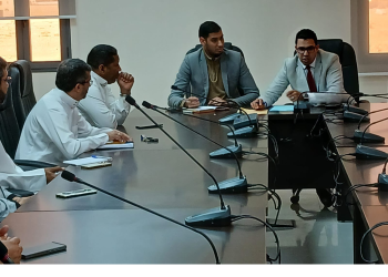 لقاءً تشاوري مع جمعيات ومهني تجارة السمك بالجملة العاملين بأسواق السمك بالجملة البيع الاول التابعةً لنفوذ الدائرة البحرية لبوجدور